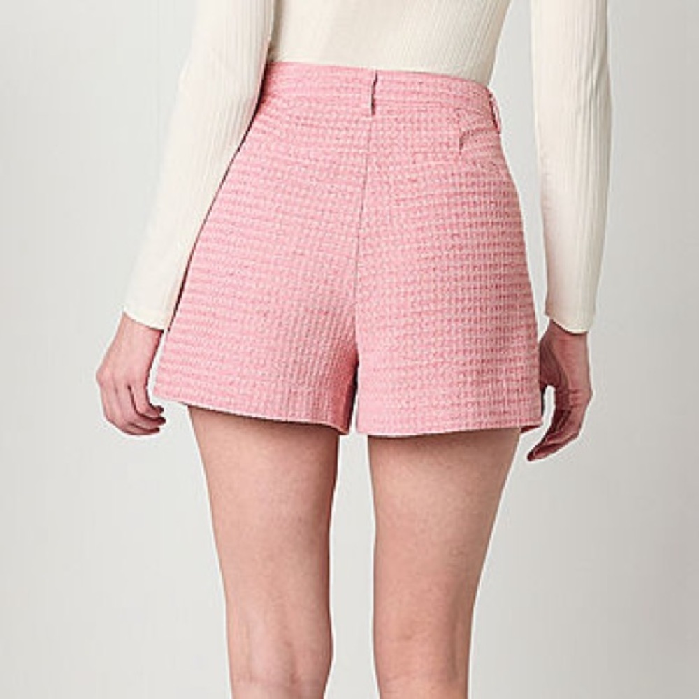 Ryegrass Zephyr Pink Tweed High Rise Shorts NWT Size 16 - Picture 2 of 7